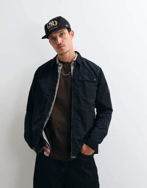 Barbour International overshirt con chiusura con zip nera - view 1