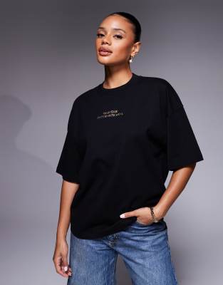 Barbour International - Oversize-T-Shirt in Schwarz