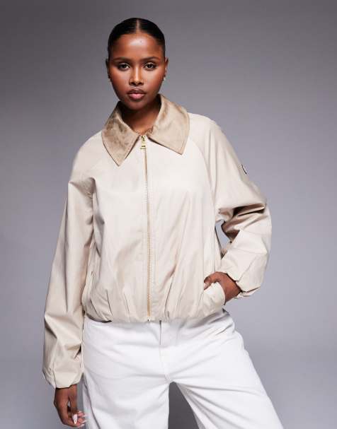 Barbour International - Ozara - Geplooid bomberjack in beige - view 1