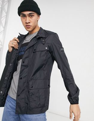 Barbour International Packable Duke casual jacket in black-Navy