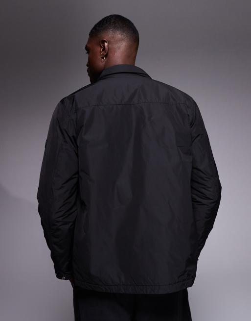 Barbour International padded ariel shirt jacket in black, 3 of 5