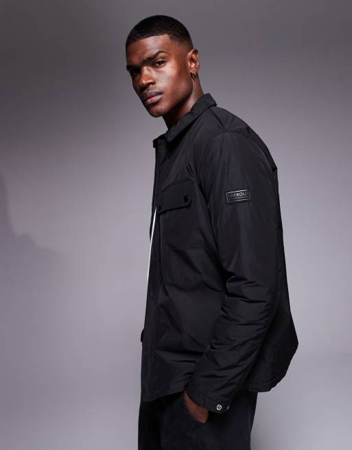 Barbour International padded ariel shirt jacket in black, 4 of 5