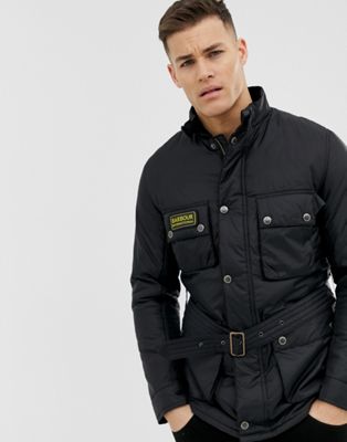 barbour international padded jacket in black