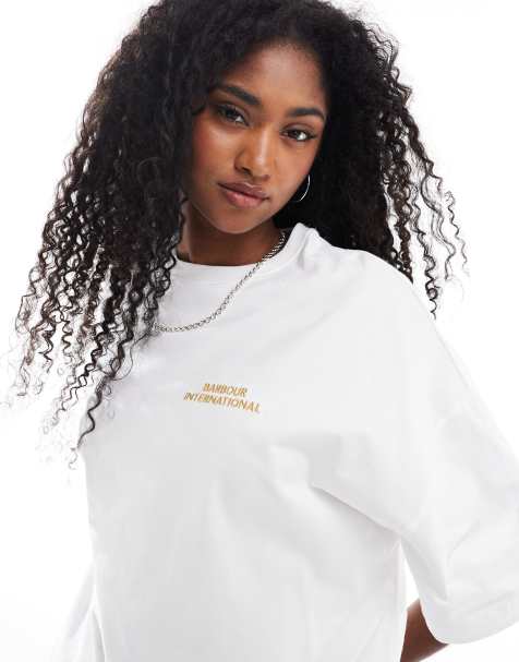 Barbour international palma t-shirt in white - view 1
