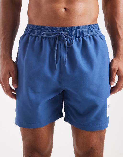 Barbour International - Pantaloncini da bagno blu mare del nord con logo , 4 di 4