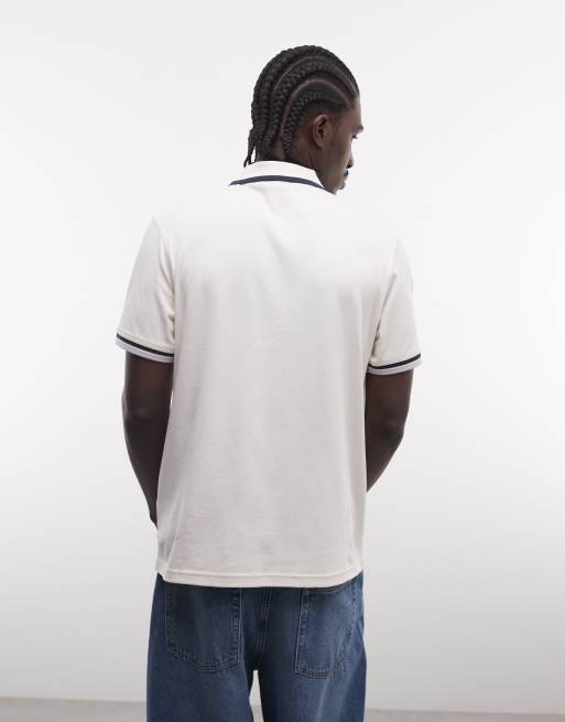 Barbour International - Panter - Interlock polo met korte mouwen, rits en logo in wit, 3 van 5