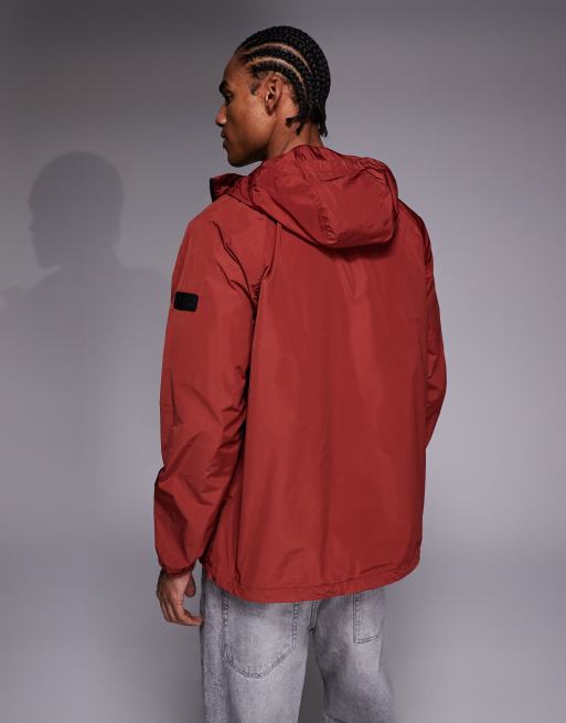 Barbour International - Peckett - Veste imperméable à capuche avec logo - Rouge brûlé, 3 de 5