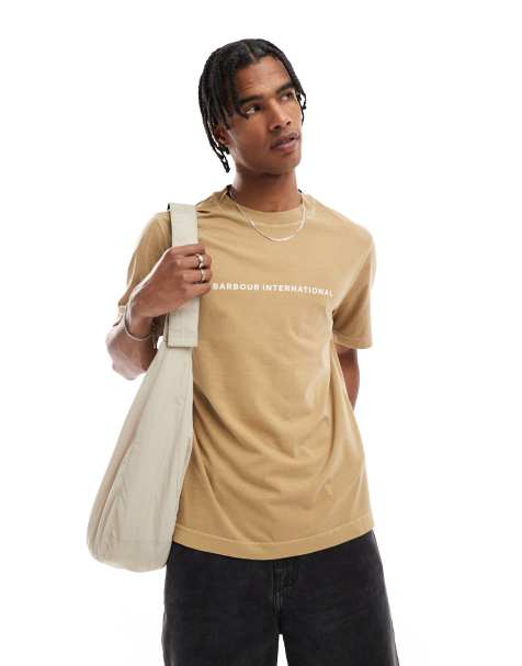 Barbour international perkins t-shirt in beige - view 1