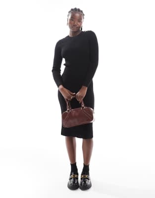 Barbour International Barbour International Peyton knitted midi dress in black