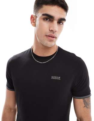 Barbour International Barbour International Philio tipped cuff t-shirt in black