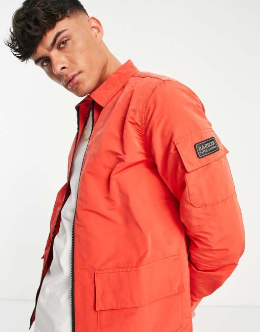 Barbour International Pickup zip through lightweight jacket in red