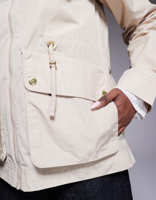 Barbour International – Piper – Beige, vattentät jacka med huva, 2 av 4