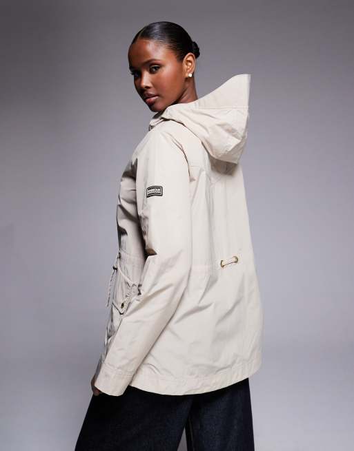 Barbour International – Piper – Beige, vattentät jacka med huva, 3 av 4