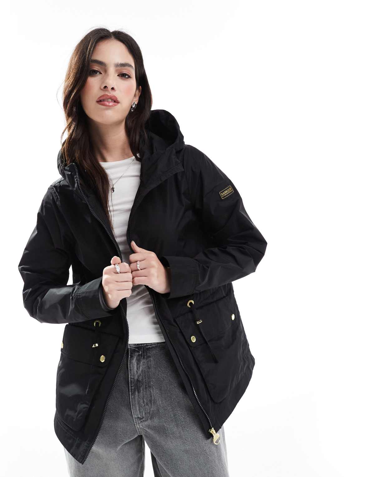 Barbour International Piper showerproof jacket in black