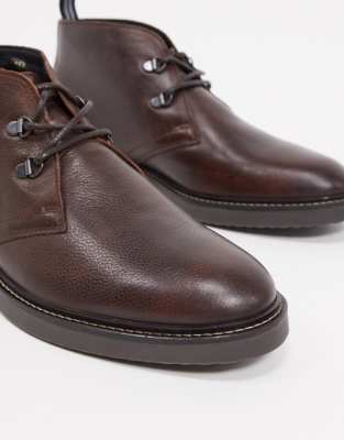 Barbour International - Piston - Leren schoenen in donkerbruin | ASOS