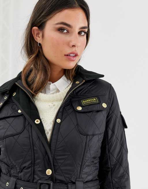 Ik heb een contract gemaakt Schots Pardon Barbour International Polarquilt classic jacket in black | ASOS