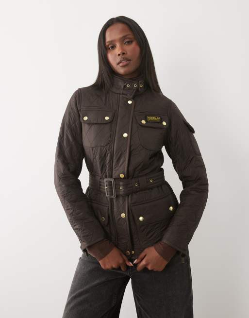 Barbour International - Polarquilt - Veste matelassée ceinturée - Marron truffe, 4 de 4