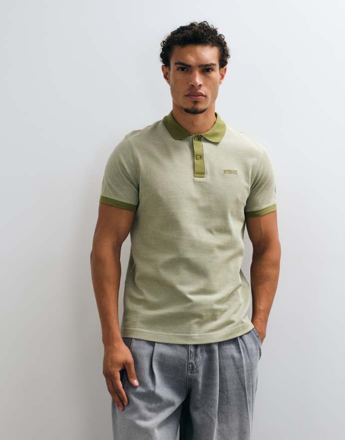 Barbour International polo de manga corta Morley Oxford en verde