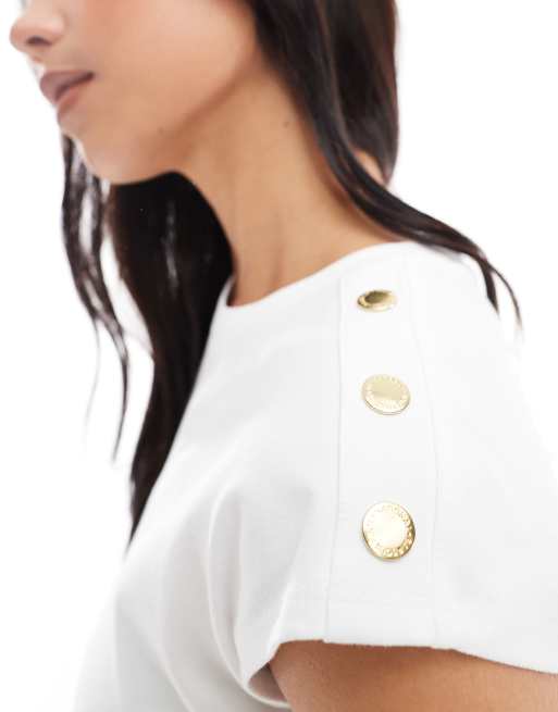 Barbour International Priya sleeveless t-shirt in white , 3 of 4