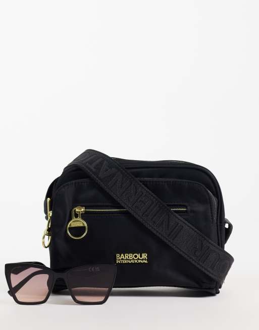 Barbour International Qualify slim crossbody bag in black, 2 of 4