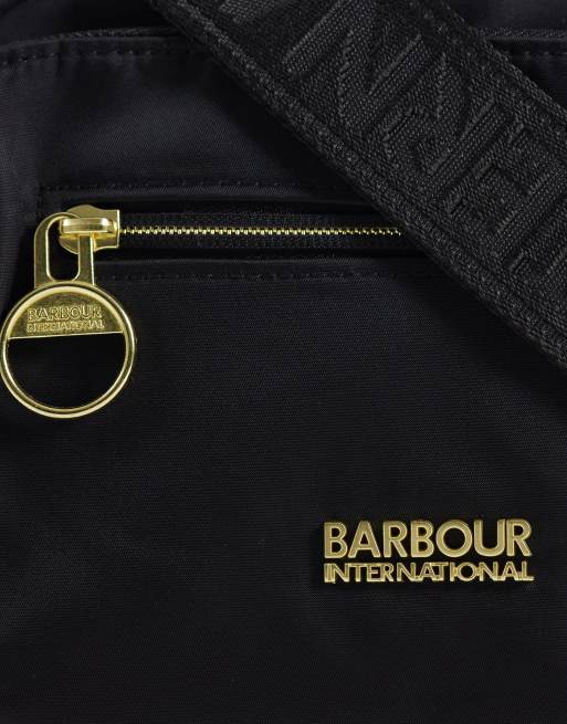Barbour International Qualify slim crossbody bag in black, 3 of 4