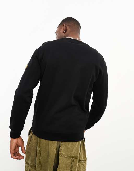 Barbour International Racer badge sweatshirt in black | ASOS