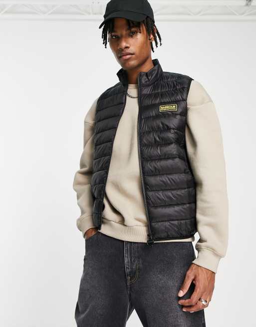 Barbour International Racer Reed quilted gilet in black | ASOS