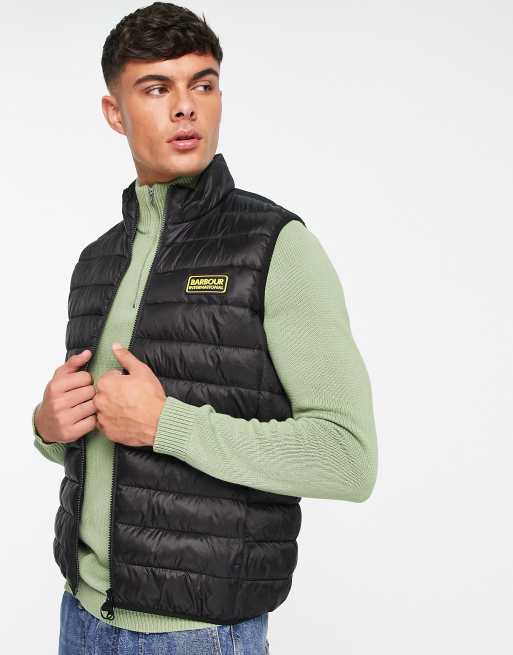 Barbour International Racer Reed quilted gilet in black