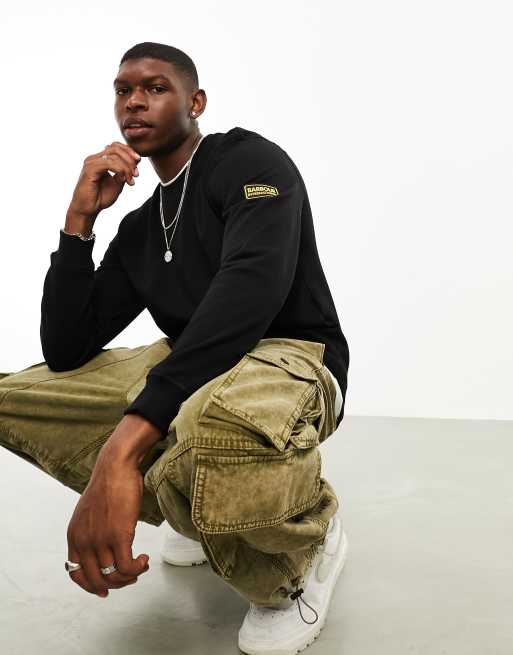 Barbour International - Racer - Sort sweatshirt med logomærke