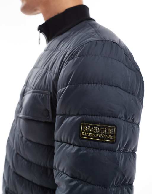 Barbour International - Re-Ariel - Gewatteerd jack in donker marineblauw, 3 van 4