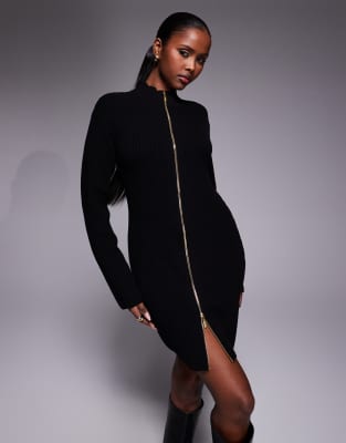 Barbour International - Reagan - Mini-Strickkleid in Schwarz