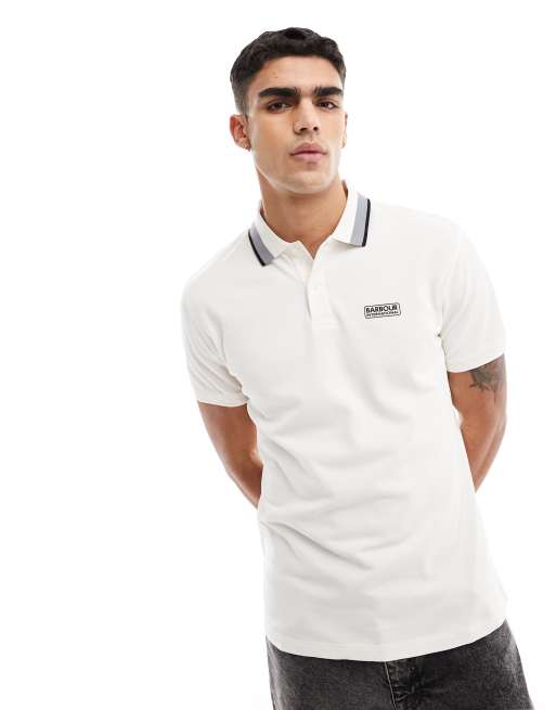 Barbour International Reamp polo in off white | ASOS