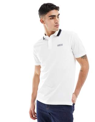 Barbour International Reamp polo shirt in white | ASOS