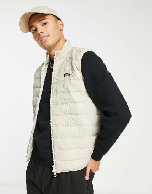 Barbour International Reed Gewatteerde bodywarmer in beige ASOS