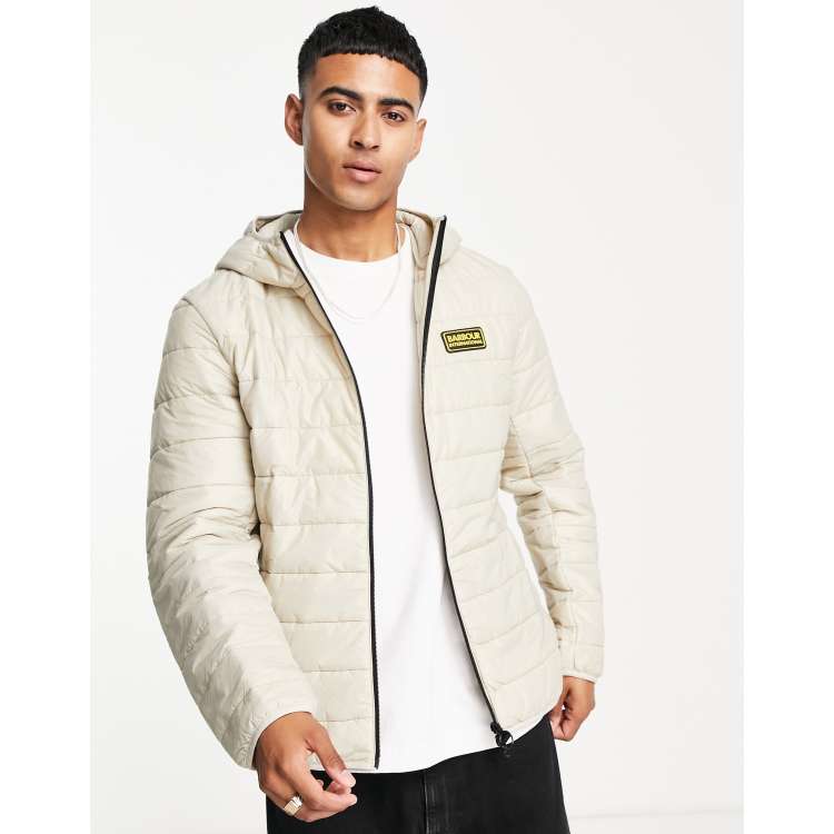 Barbour quilted jacket store white