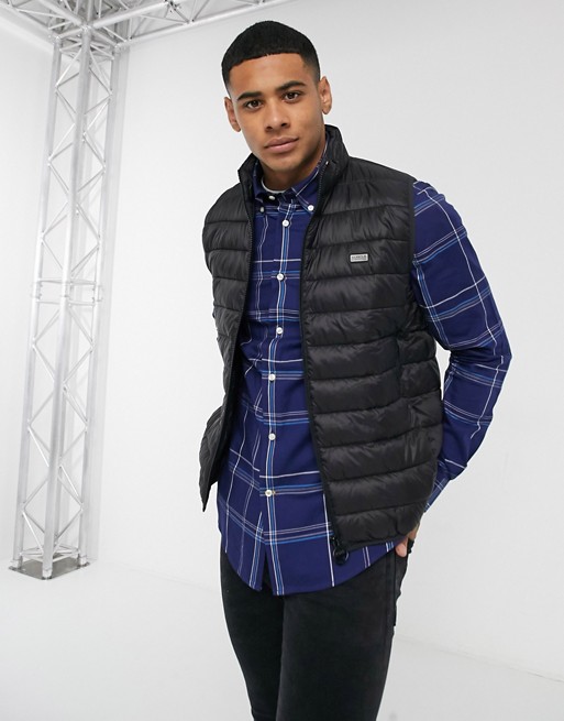 Barbour International Reed quilted gilet in black