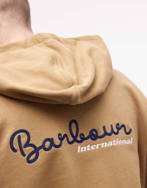 Barbour International - Regar - Sweat à capuche zippé avec logo imprimé au dos - Beige, 2 de 5