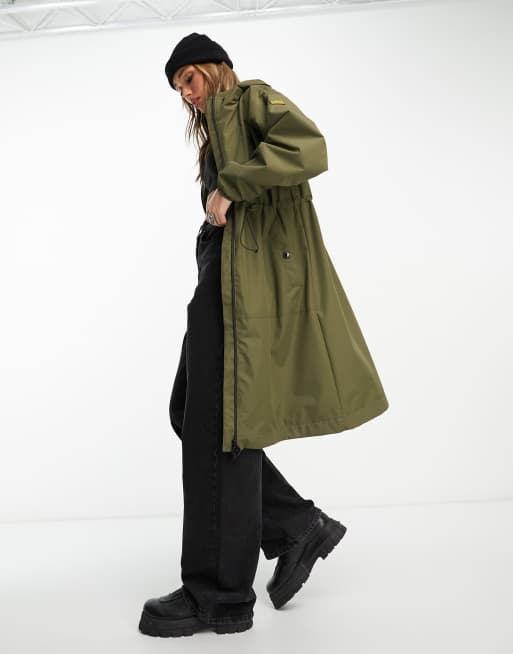 Barbour on sale green raincoat