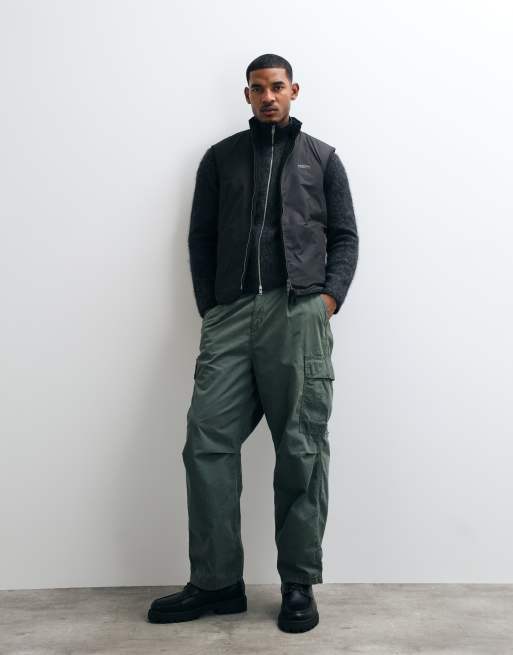 Barbour International reversible fleece vest in black, 2 of 5