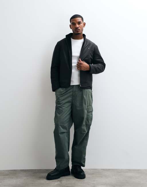Barbour International reversible zip through fleece jacket in black, 3 of 5