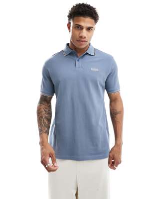Barbour International Barbour International Rider tipped polo shirt in blue