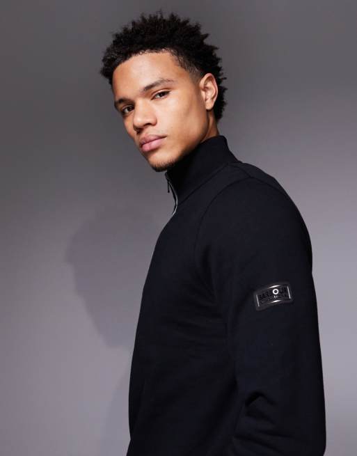 Barbour International – Rufforth – Svart sweatshirt med kort dragkedja, 4 av 5