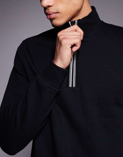 Barbour International – Rufforth – Svart sweatshirt med kort dragkedja, 5 av 5