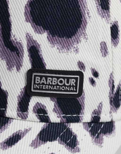 Barbour International - Santana - Casquette à imprimé léopard - Violet, 3 de 3