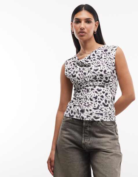 Barbour International Santana leopard print relaxed drop shoulder logo t-shirt in purple - view 1