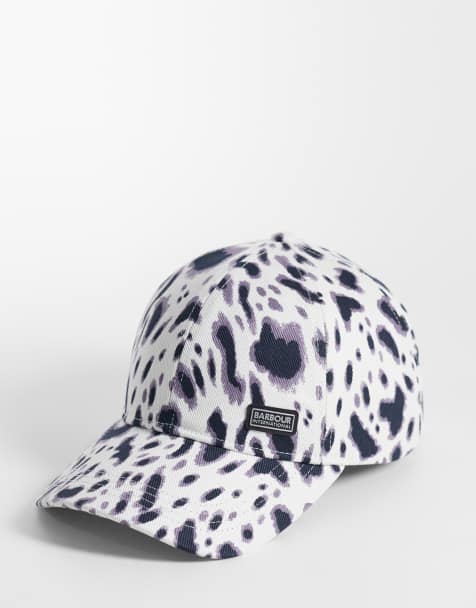Barbour International – Santana – Lila keps med leopardmönster - view 1