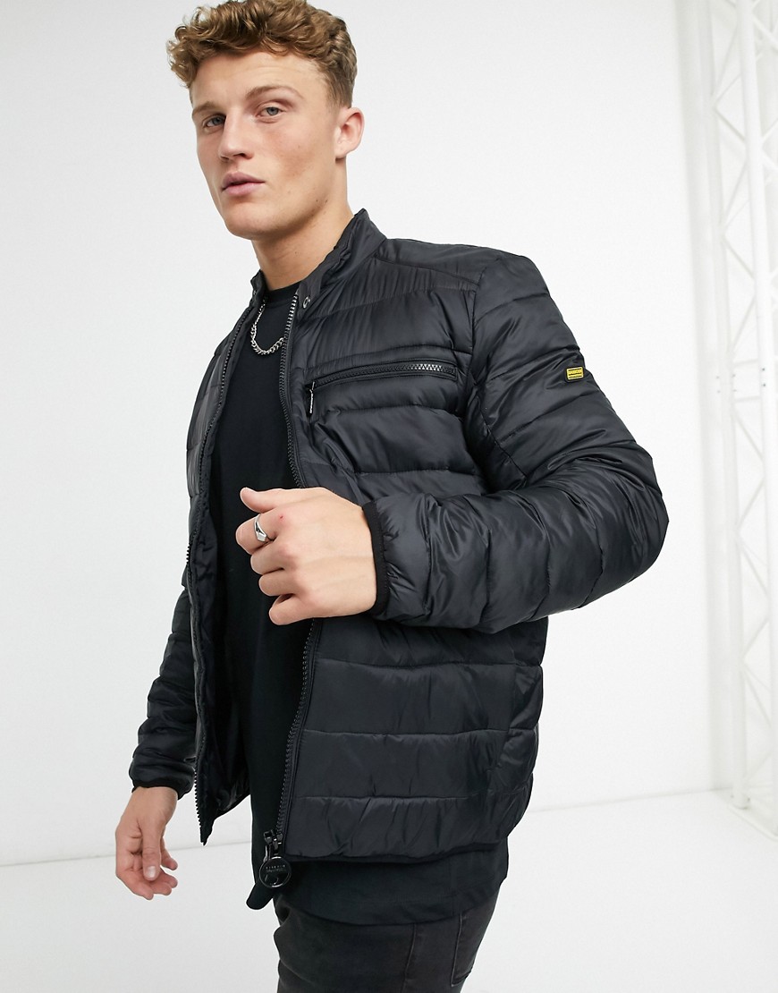 Barbour International Seasons baffle jacket with contrast logo in black