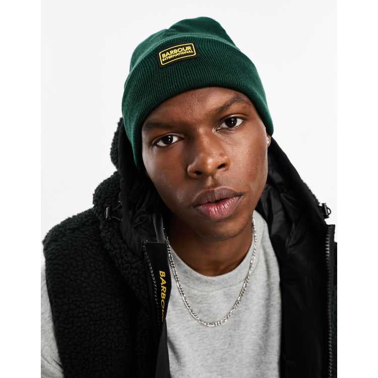 barbour beanie green