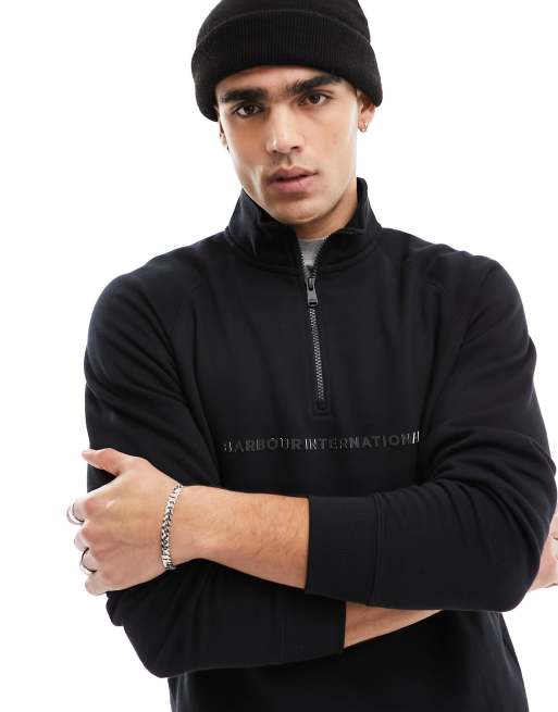 Barbour international discount half zip jumper