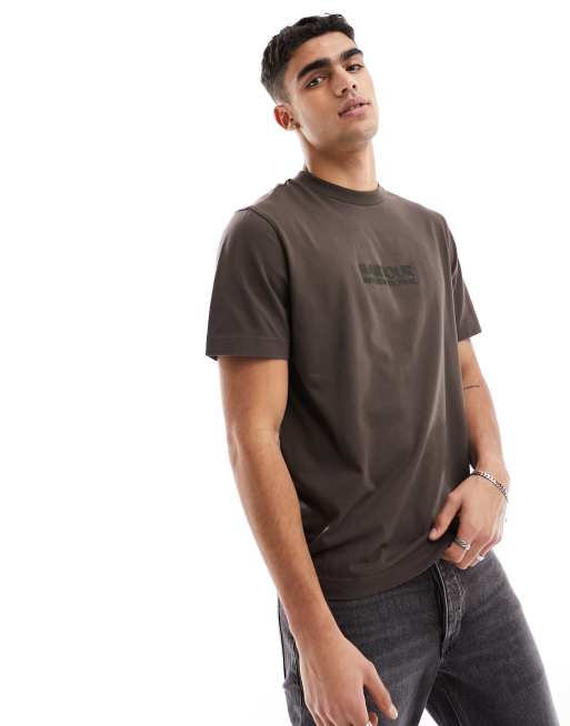 Barbour t shirt store mens Brown